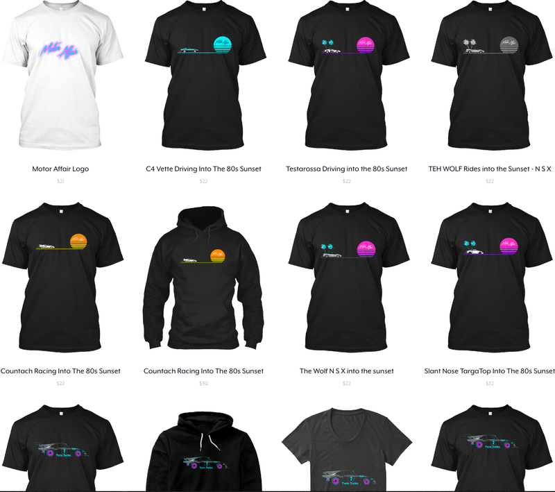 Illustration for article titled 80's Vibes, Race Car Lines, and New T Shirt Designs: What Do you Think Fellow Opponauts?